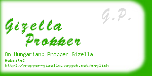 gizella propper business card